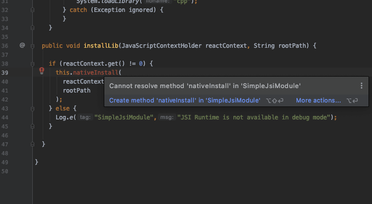 Native bindings not found error