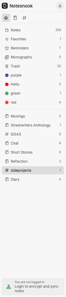 Themed title bar in Forevernote Dark theme.