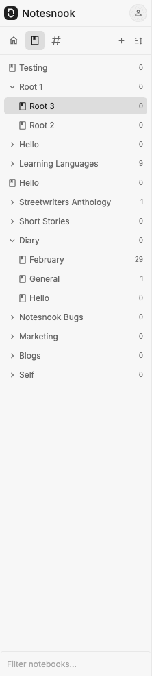 Notebooks in the new sidebar