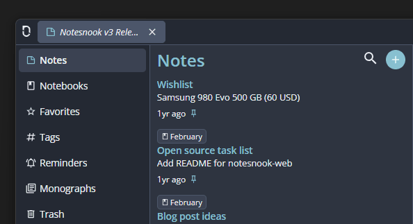 Themed title bar in Nord theme.