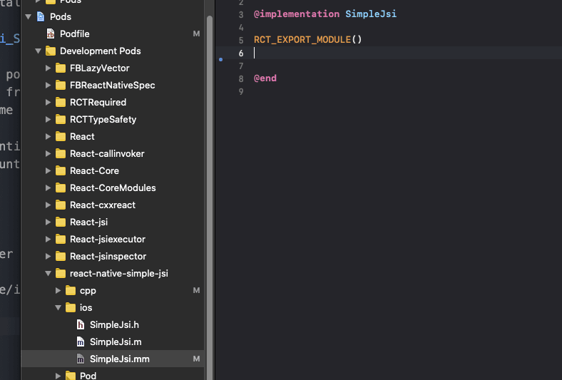 Configure JSI module on iOS